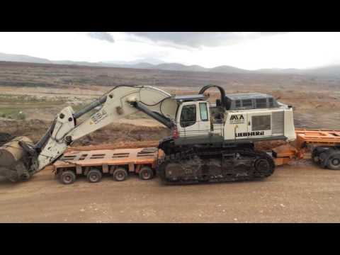 Transporting The Liebherr 984C Excavator 130 Tons - Fasoulas Heavy Transports