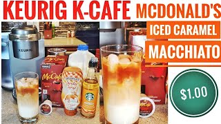 Keurig K-Cafe Coffee, Latte Cappuccino Maker Single Serve K-Cup McDonalds Iced Caramel Macchiato
