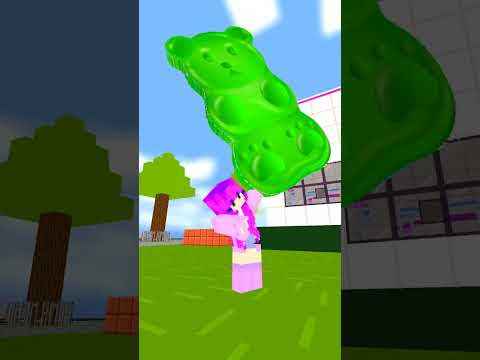 Little Mob Craft - @cashminecraft Gummy Bear - Funniest Moments - Minecraft Animation #shorts