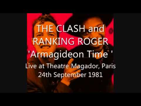 The Clash with Ranking Roger - 'Armagideon Time' Live at Theatre Mogador, Paris 24-09-1981