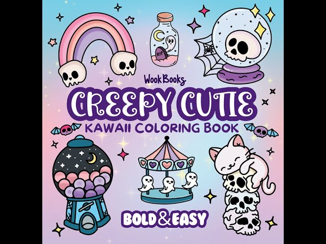 Vídeo relacionado con Creepy Cutie: Coloring Book for Adults and Teens Featuring Goth Kawaii and Spooky Cute Creatures of All Kinds and Many More