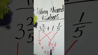 Adding Mixed Numbers#teacher #maths #mathstricks #kids#grade 5#mixed numbers