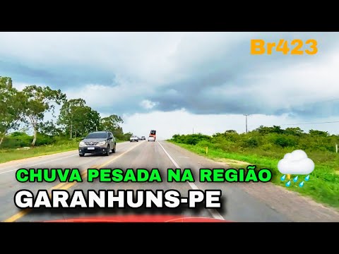 VOLTA A CHOVER NA REGIÃO DE GARANHUNS- PE VIAGEM PELA BR 423 GARANHUNS/ PARANATAMA #chuvanonordeste