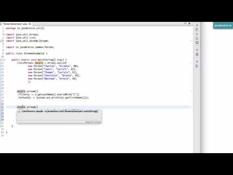 Java 8 Lambda Basics 24 - More About Streams