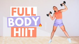 30 MIN SWEATY HIIT | Full Body No Repeat Dumbbell Workout