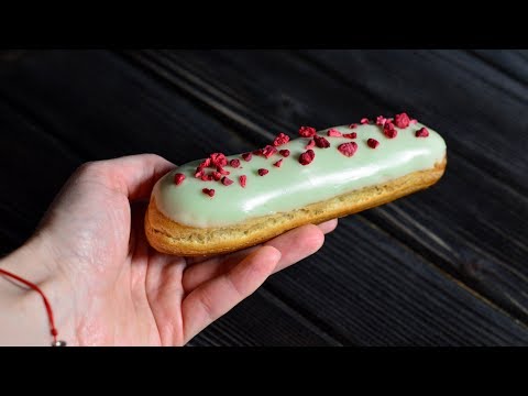 Эклеры с шоколадным кремом ☆ Рецепт сахарной глазури ☆ Chocolate eclairs