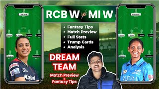 MI w vs RCB w Dream11 Team Prediction, MI w vs RCB w Dream11: Fantasy Tips, Stats and Analysis