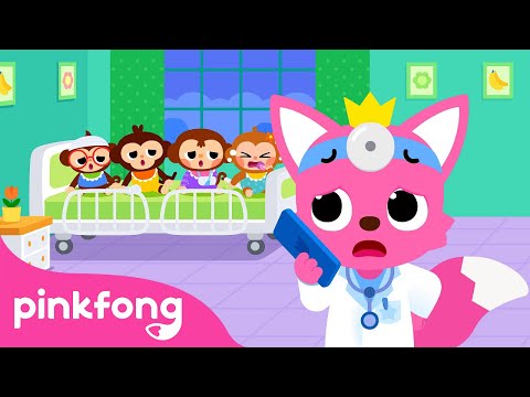 Five Little Monkeys Jumping on the Bed +More | Fun Nursery Rhymes | Pinkfong Kids Song