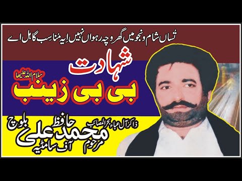Zakir Hafiz Muhammad Ali Baloch | Shahadat Bibi Zainab S A | Old Majlis | Yadgar Majlis