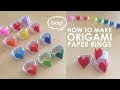 Paper Rings Origami Heart Ring Tutorial How To Make A Paper Heart Ring Easy Origami