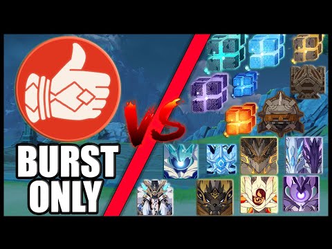 All World Bosses With Bursts Only - Genshin Impact