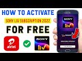 How To Get Free Subscription Of Sony Liv App | Sony Liv Free Trial 2023 #Sonyliv