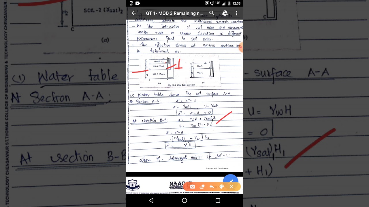 CE208 GEOTECHNICAL ENGINEERING-1~Effective Stress under Hydrostatic conditions~04