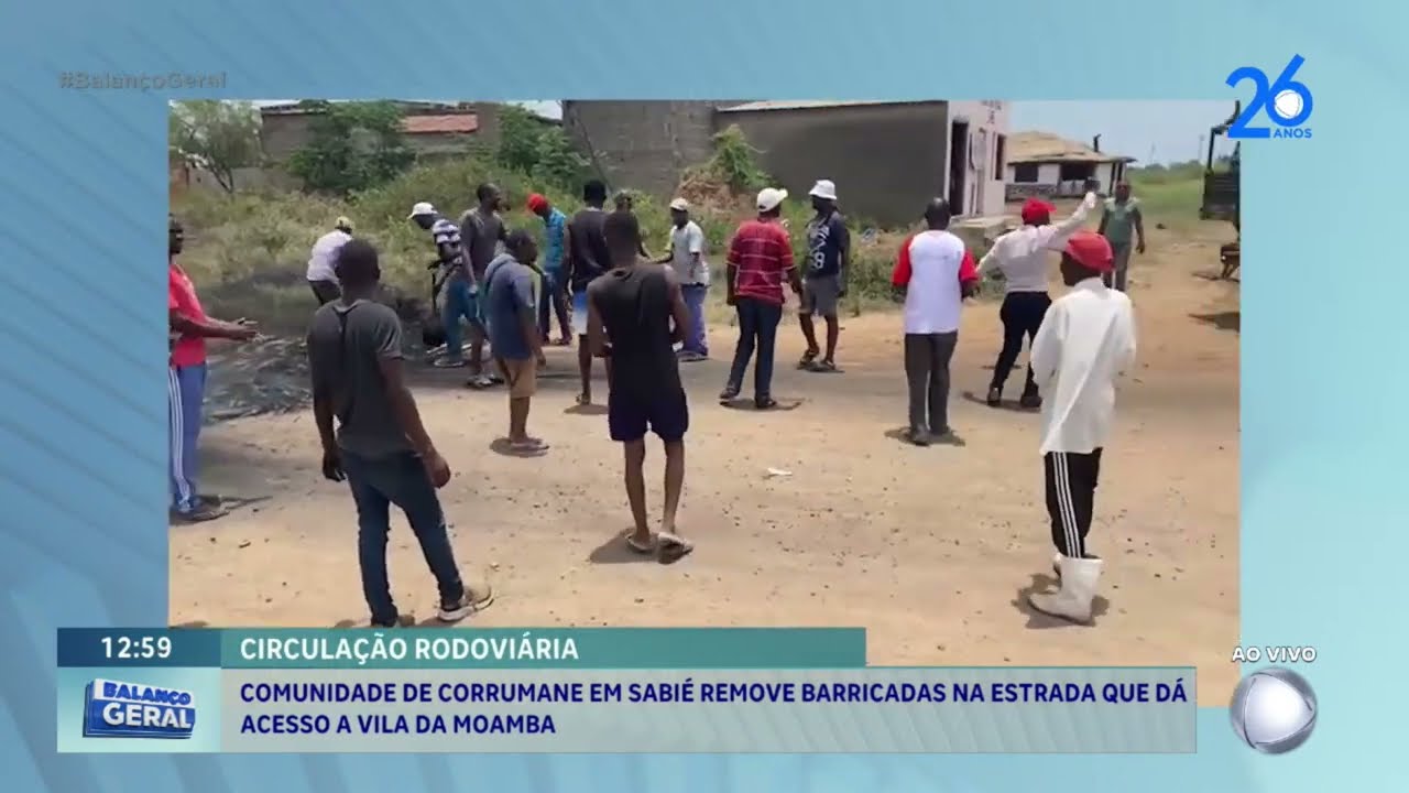 #BalançoGeral: Comunidade de Corrumane em Sabié remove barricadas das estradas @PortalFM24