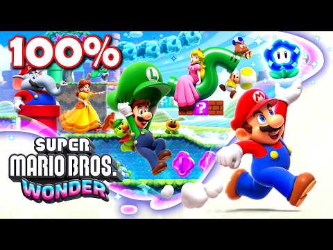 (2 Players) Super Mario Bros Wonder: 100% FULL GAME WALKTHROUGH *All Secret Exits, All Purple Coins*