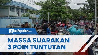 Suarakan Tiga Poin Tuntutan, Mahasiswa Mulai Longmarch Menuju DPRD Kota Sorong