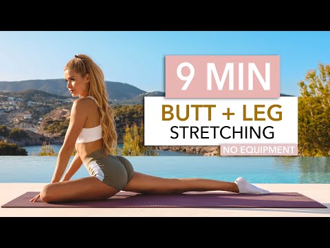 9 MIN BUTT + LEG STRETCH - for everyone training booty & legs regularly I Pamela Reif thumnail