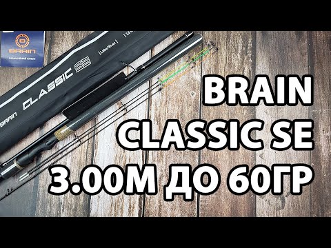 Фідер Brain Classic SE 3.00м / до 60гр — легкий фідер для стоячої води + 3 вершинки в комплекті