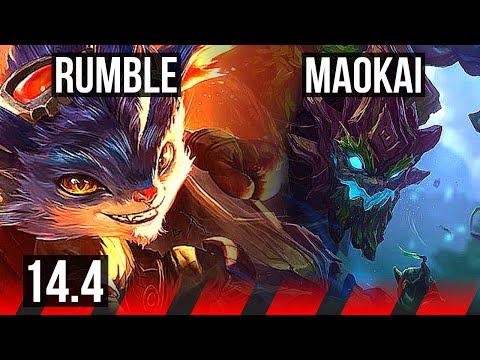 RUMBLE vs MAOKAI (TOP) | 7 solo kills, Legendary | TR Master | 14.4