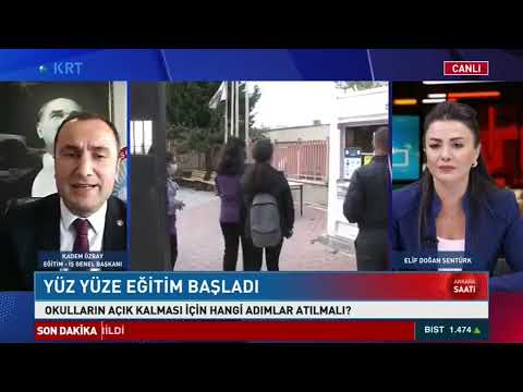 Genel Başkanımız Kadem Özbay, KRT TV`de, Elif Doğan Şentürk`ün hazırlayıp sunduğu 