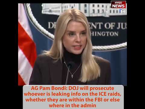AG Bondi Vows to Prosecute ICE Raid Leakers; VA Sec Collins Defends Veterans Benefits; 70% Say Trump Delivering