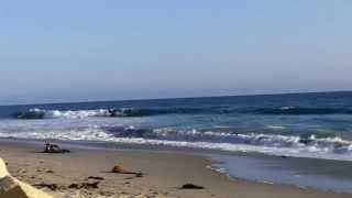 preview picture of video 'Going Left at Rincon? Rincon Point on a South Swell'