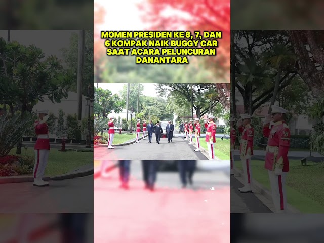 Momen Presiden ke 8, 7, dan 6 Kompak Naik Buggy Car saat Acara Peluncuran Danantara.