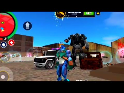 Rope Hero Destroy Army Camp Gameplay 2022 #1 .