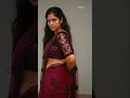 How To Style Like Yazhini ️ Wine Red Net Saree With Embroidered And Sequin Black Blouse