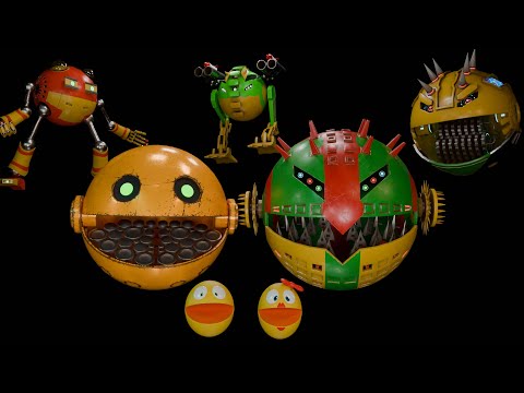 PACMAN AND ROBOT PACMAN VS MONSTER ROBOTS - Best Adventures