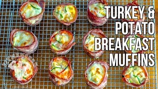 Turkey Wrapped Potato & Egg Breakfast Muffin Recipe / Magdalenas de Huevo y Patata con Pavo