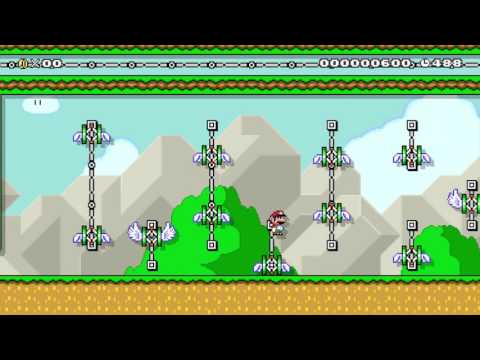 Super Mario Maker - Can you beat Wiggler in a Race? 2 (Speedrun)