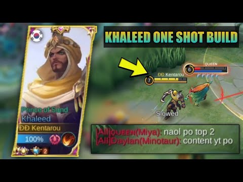 KHALEED ONE SHOT BUILD! 💯 | INSANE DAMAGE! 😱 | Top Global Khaleed Best Build | Khaleed Gameplay MLBB