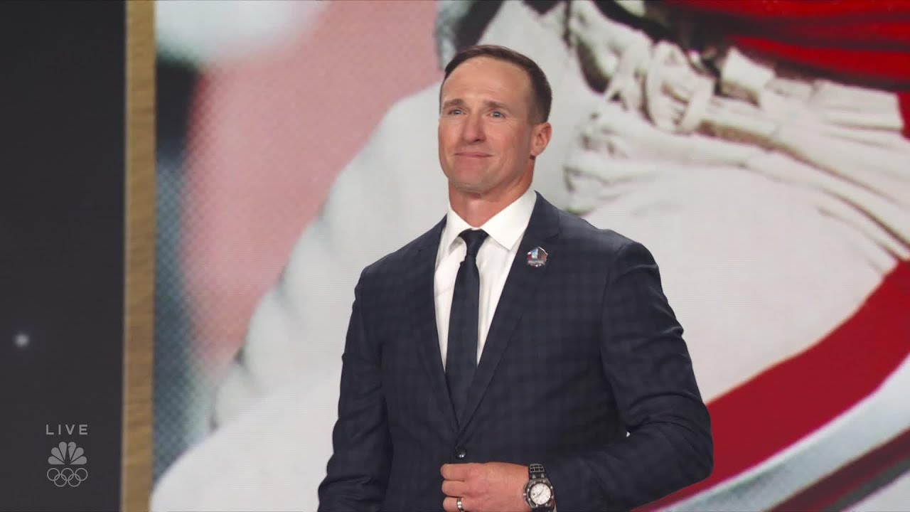Drew Brees Introduced as Hall of Fame Class of 2026 Member