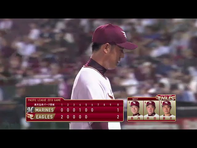 【6回表】イーグルスのルーキー・近藤が6回1失点被安打3の好投を見せる!! 2018/8/18 E-M