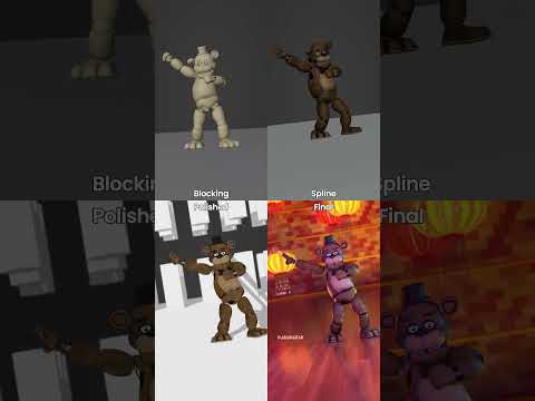 Find the difference in this NEW Animation Process #FNAF #fivenightsatfreddys #behindthescene