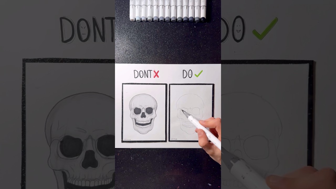 How Realistic Can a Skull Drawing Get?! 💀✨🤔