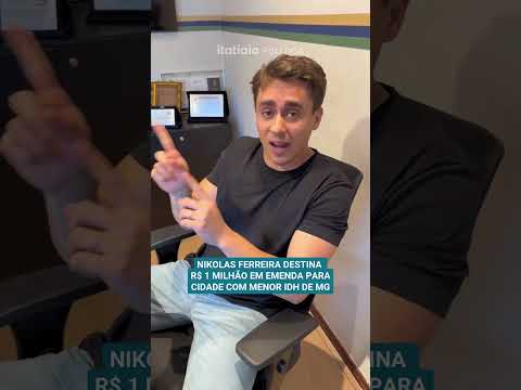 NIKOLAS FERREIRA DESTINA R$ 1 MILHÃO EM EMENDA PARA CIDADE COM MENOR IDH DE MG