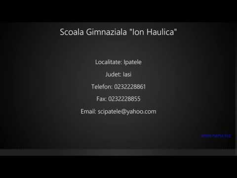 Scoala Gimnaziala "Ion Haulica" Ipatele