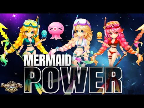 Summoners War - L'est performs with Mermaids (NEW Transmogs)