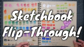 Messy Sketchbook Flip-Through (Strathmore Toned Tan, lots of Conte, Figures etc.)