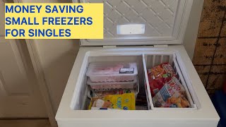 Single living and food budgeting with a small 5 cubic ft. freezer. #freezers #freezerstorage #budget