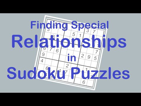 Sudoku Primer 185 - Finding Special Relationships in Sudoku Puzzles