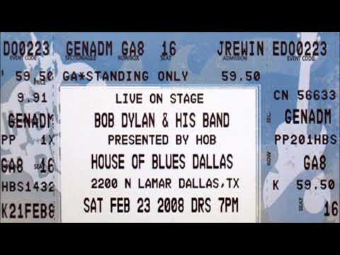 Bob Dylan 2008 South Of The South Tour – Dallas, TX USA  23rd February 2008