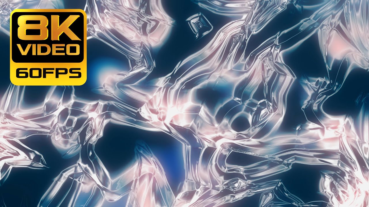 Morphing Ice ~ 8K Relaxing Colorful Wallpaper || 60fps Abstract Motion Background || 4K HD 4320p