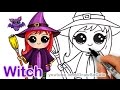How to Draw a Cute Witch step by step 