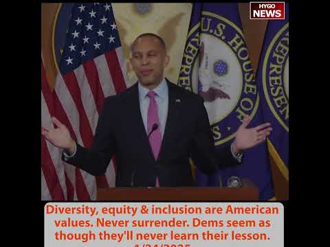 Trump: MERIT-BASED world MERIT-BASED country, No Tax on Tips; Dem Leader Jeffries never learn: DEI