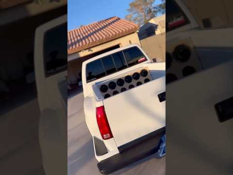Custom 12 Speaker Bed Rack in OBS Chevy Silverado Stepside on US Mags #usmags #obs #obschevy #rims