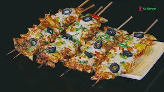 Schezwan Baked Pasta Skewers
