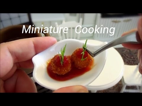 Miniature Cooking show #2-ミニチュア料理-『ライスコロッケ-Rice croquette-』ミニチュアクッキング Mini Food 미니 요리 Video